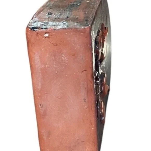 Handmade Stoneware Pottery High Fire Ceramic Glazed Shrine Candle Holder.